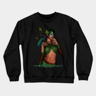 Wonderful fairy with peacocks Crewneck Sweatshirt